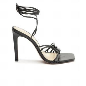 SCHUTZ SIRENA BLACK STRAPPY HEEL SANDAL